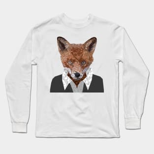 Fox in a Suit Long Sleeve T-Shirt